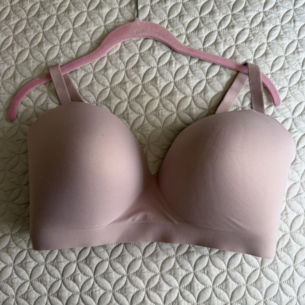 Soma Enbliss Wireless Bra 40DD Pink Lined Padded Molded Cup Adjustable Comfort